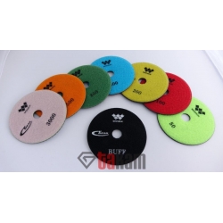 Krążek diamentowy na rzep 125 mm - do polerowania granitu na mokro - WOOSUK